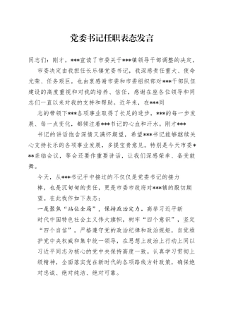 党委书记任职表态发言.4_1