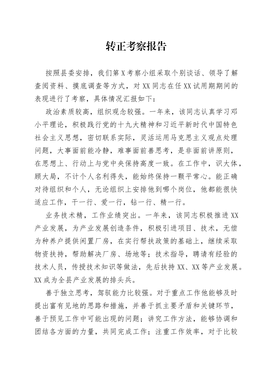 转正考察报告_第1页