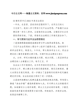 镇党委书记2022年度述法报告（20221121）4_1