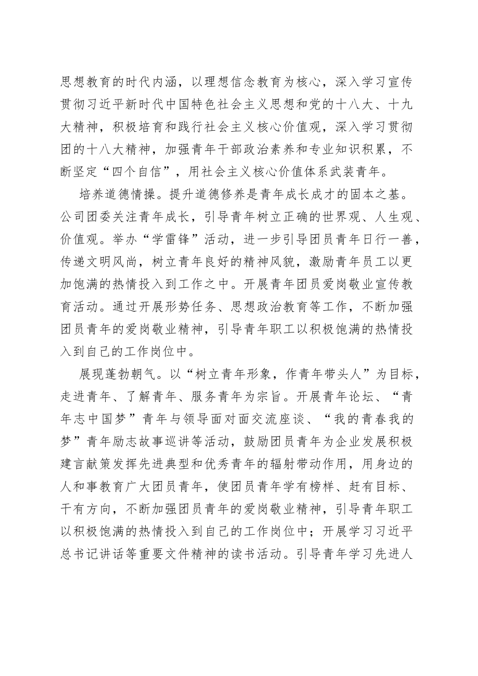 在共青团公司第三次代表大会的报告（团代会报告）0_第2页