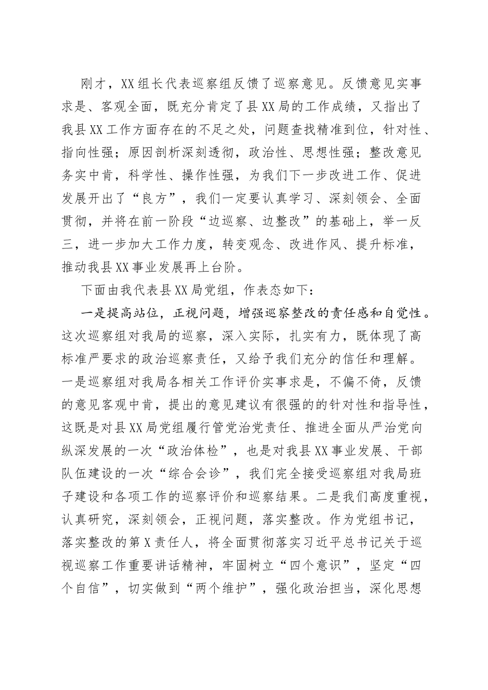 巡察整改动员会主持词及表态发言8_第2页