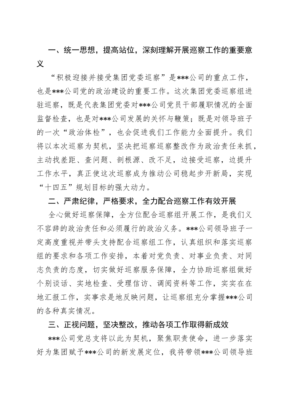巡察工作见面会表态发言_第2页
