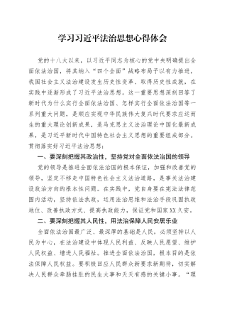 学习习近平法治思想心得体会029