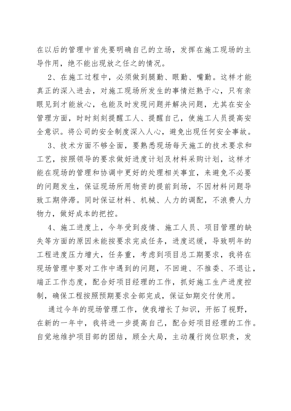 项目生产管理个人工作总结_第2页