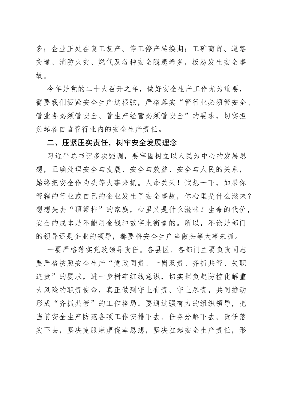 市长在2022年市安委会全体会议上的讲话_第2页