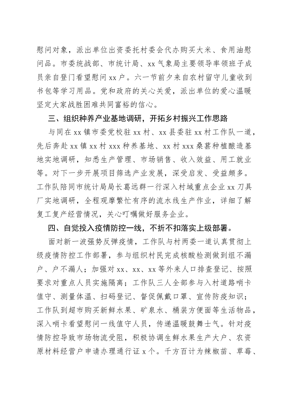 市统计局驻村工作队2022年上半年工作总结11_第2页