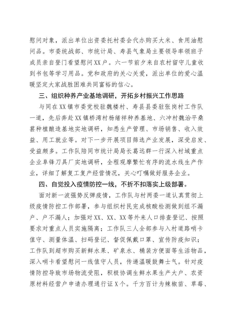 市统计局驻村工作队2022年上半年工作总结_第2页