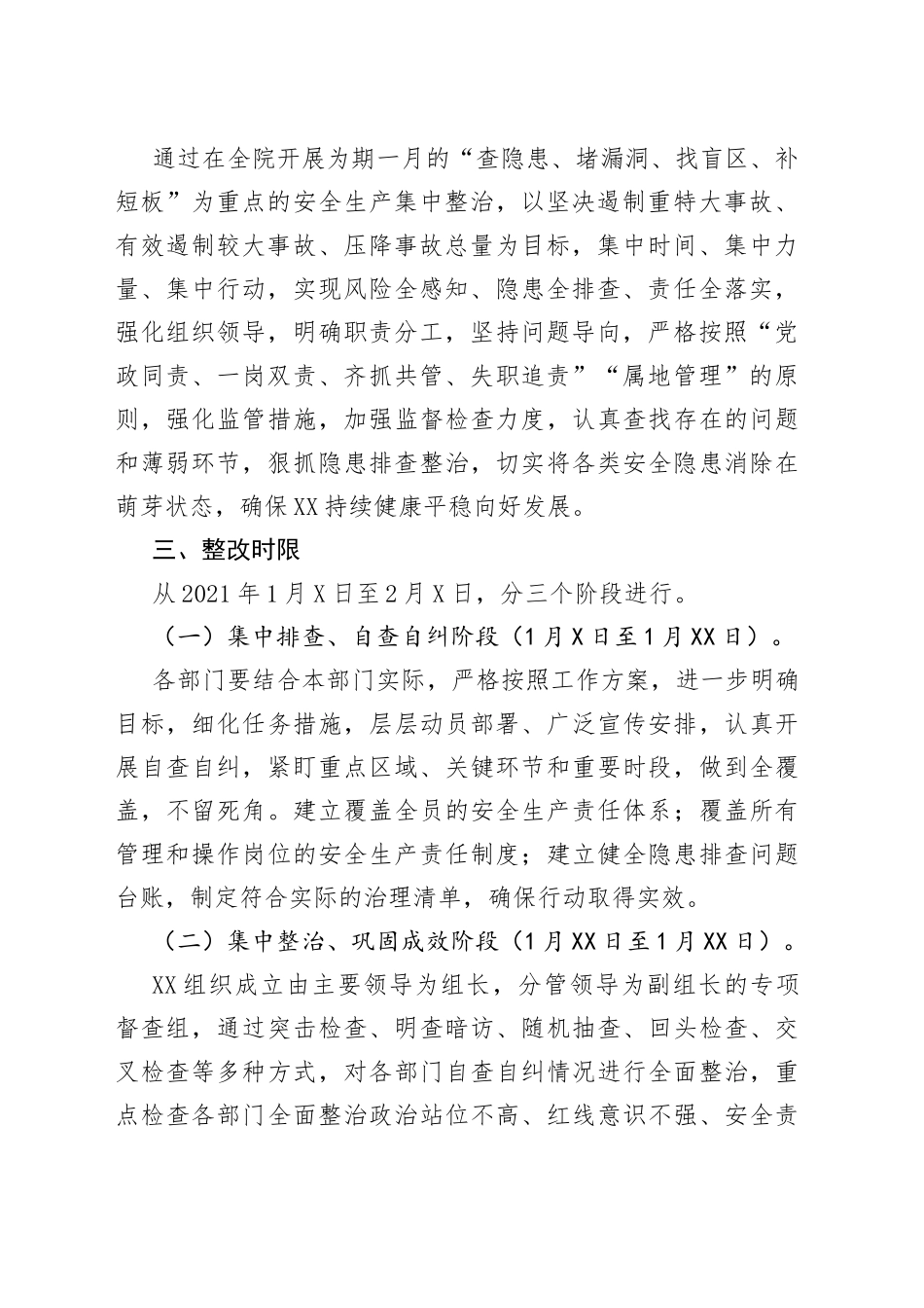 深入开展安全生产大排查大整治专项行动工作方案_第2页