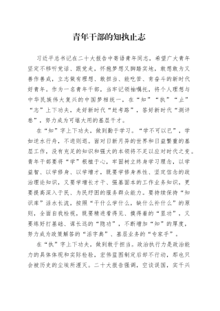青年干部的知执止志816