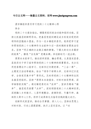 浬田镇组织委员学习党的二十大精神心得体会（20221110）9_1