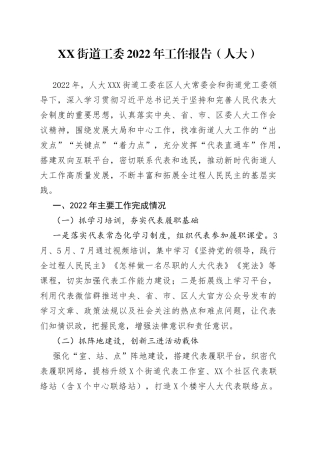 街道人大2022年工作总结报告90