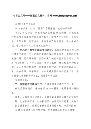 村2022年工作总结_1