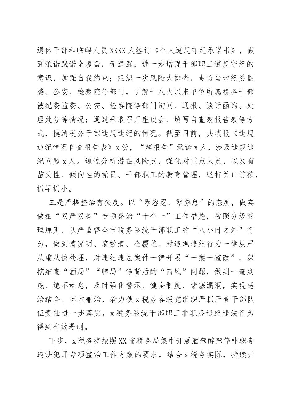 （2篇）开展酒驾醉驾四风问题专项整治工作总结整顿工作汇报报告_第2页