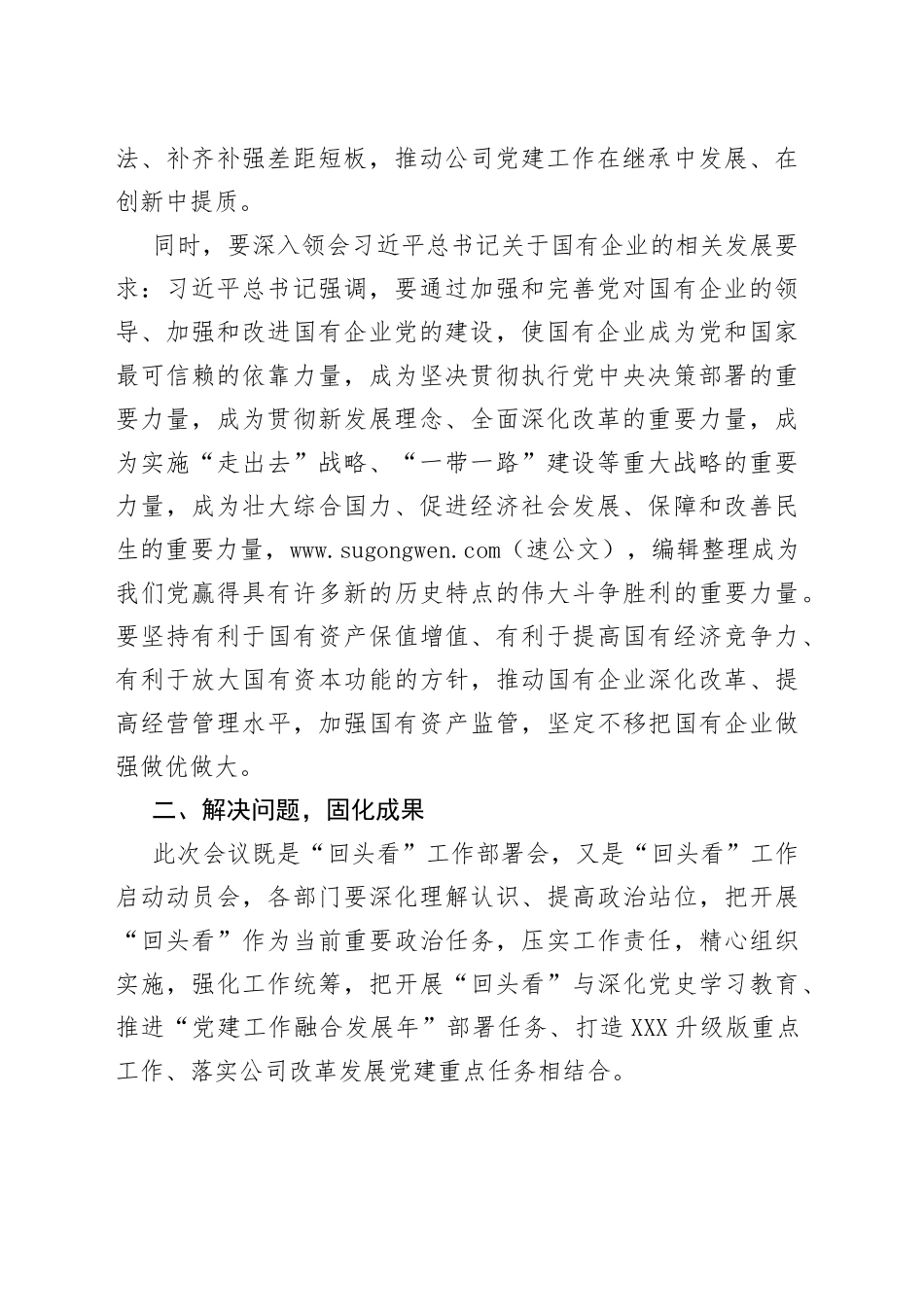 【动员讲话2】全国国有企业党的建设工作会议精神贯彻落实情况“回头看”动员部署会讲话_第2页