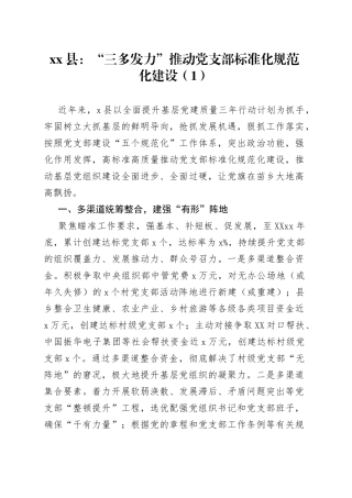 4篇党支部标准化规范化建设工作经验材料范文