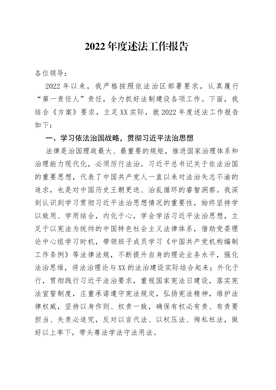 2022年度述法工作报告_第1页