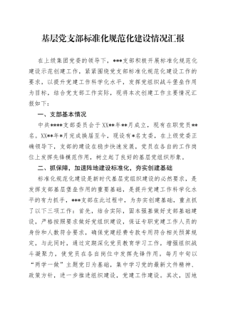 基层党支部标准化规范化建设情况汇报8