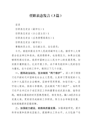 任职表态发言（3篇）