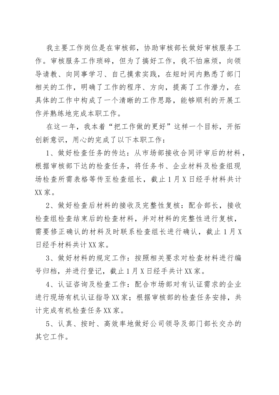 审核服务个人工作总结_第2页