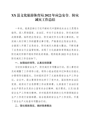 县文化旅游体育局2022年应急安全、防灾减灾工作总结07