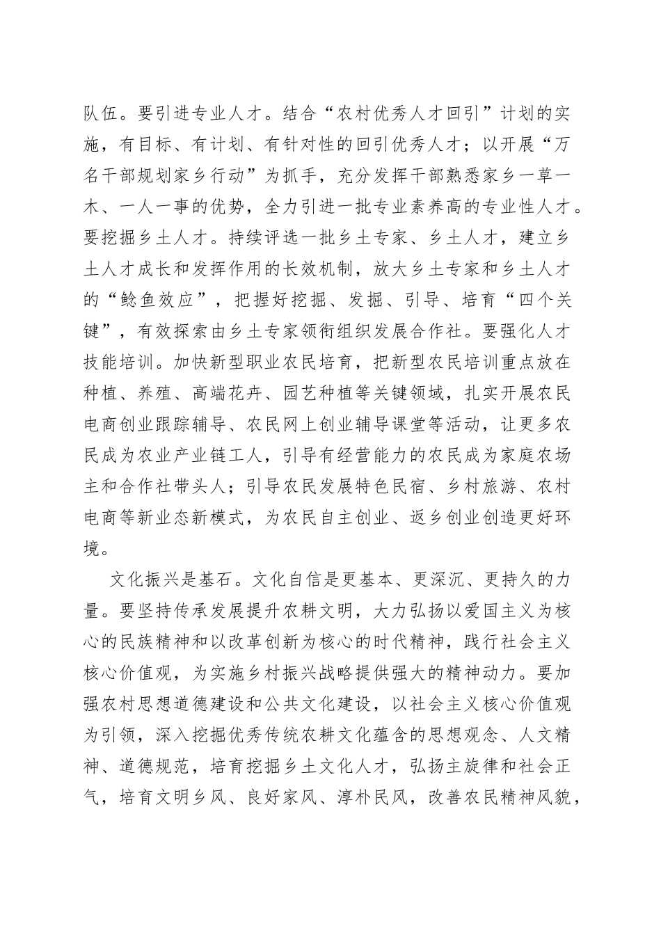 乡镇党委书记乡村振兴研讨发言材料_第2页