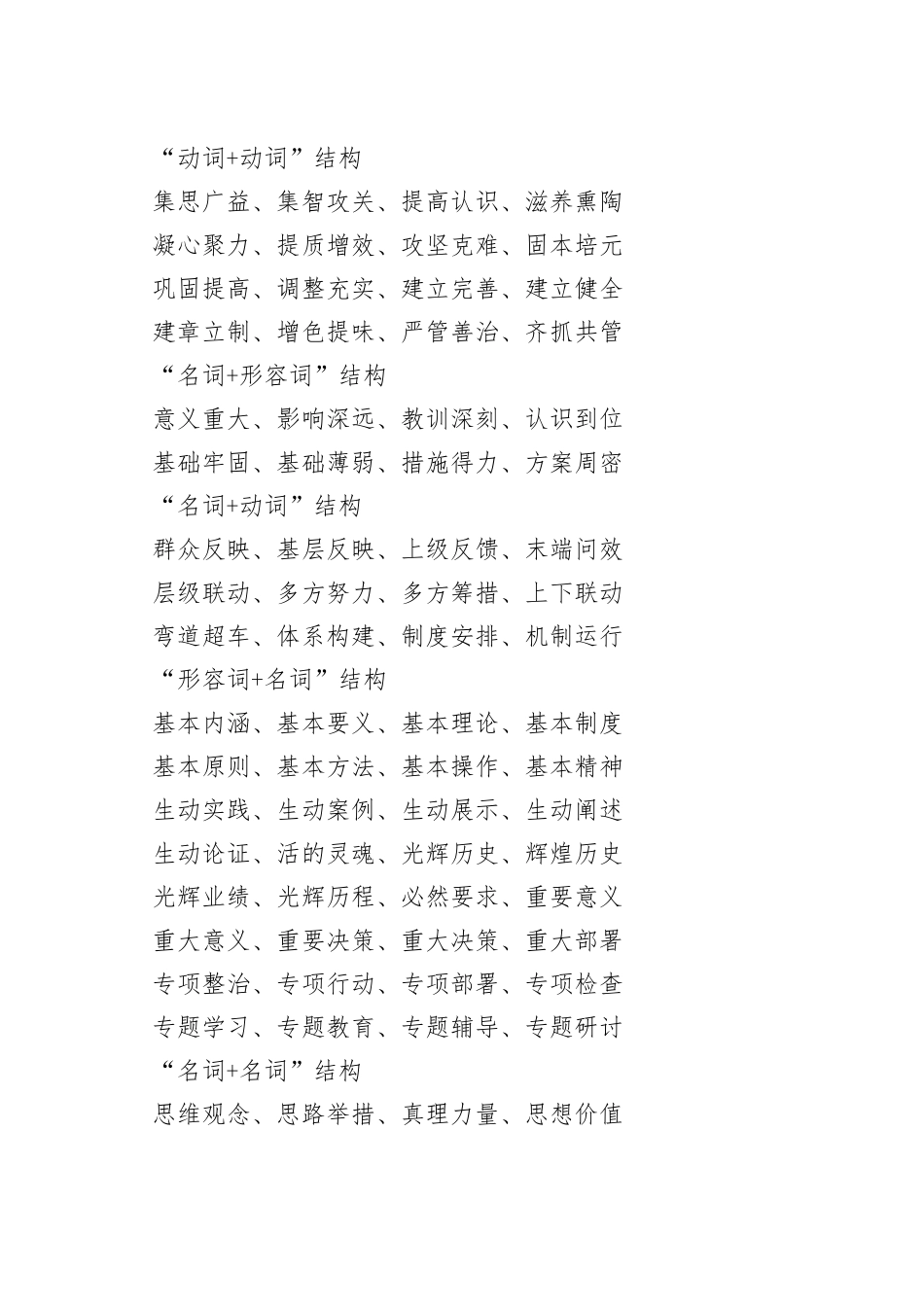 写材料常用的四字词组_第2页