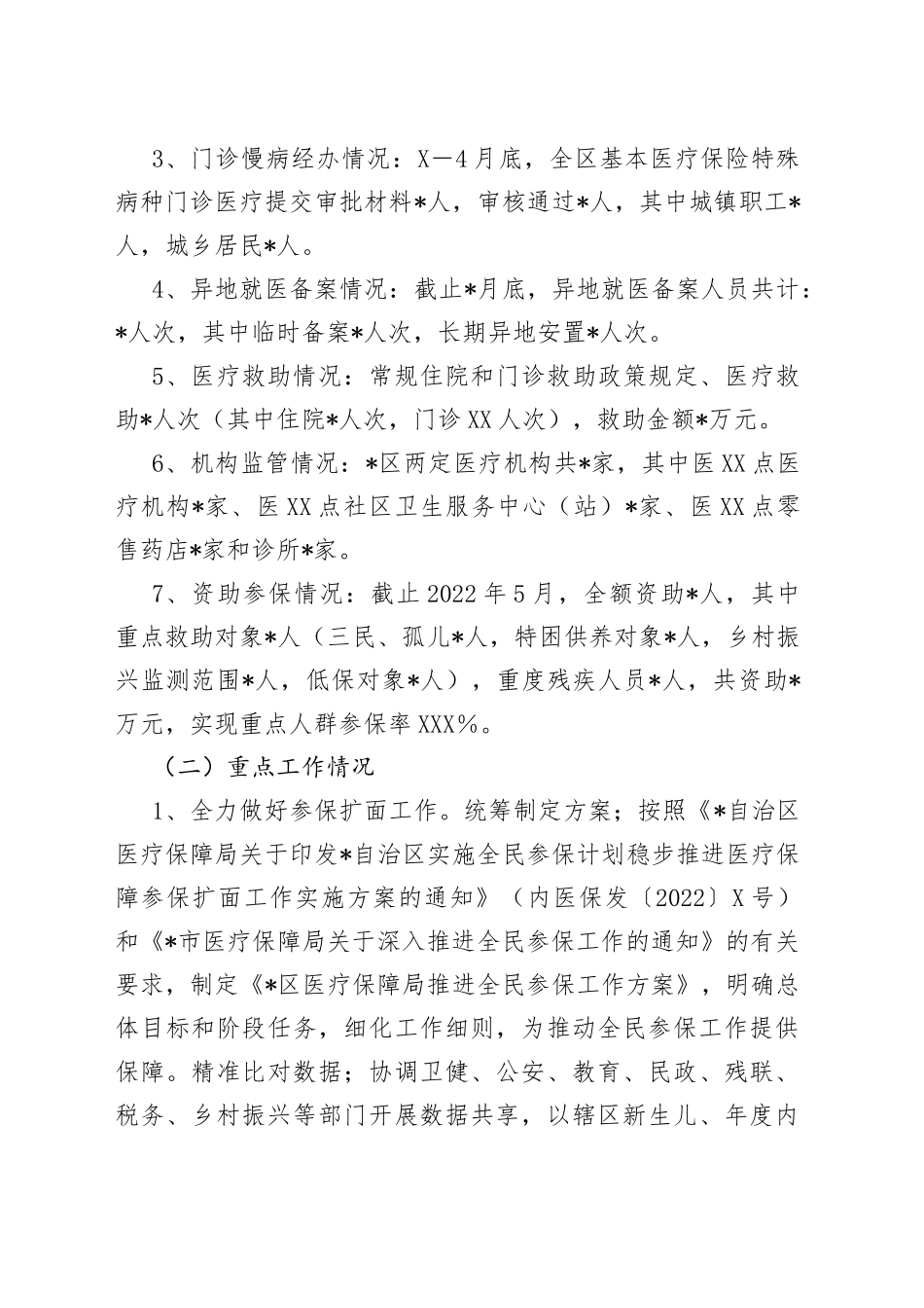医疗保障局2022年上半年工作总结（1）_第2页