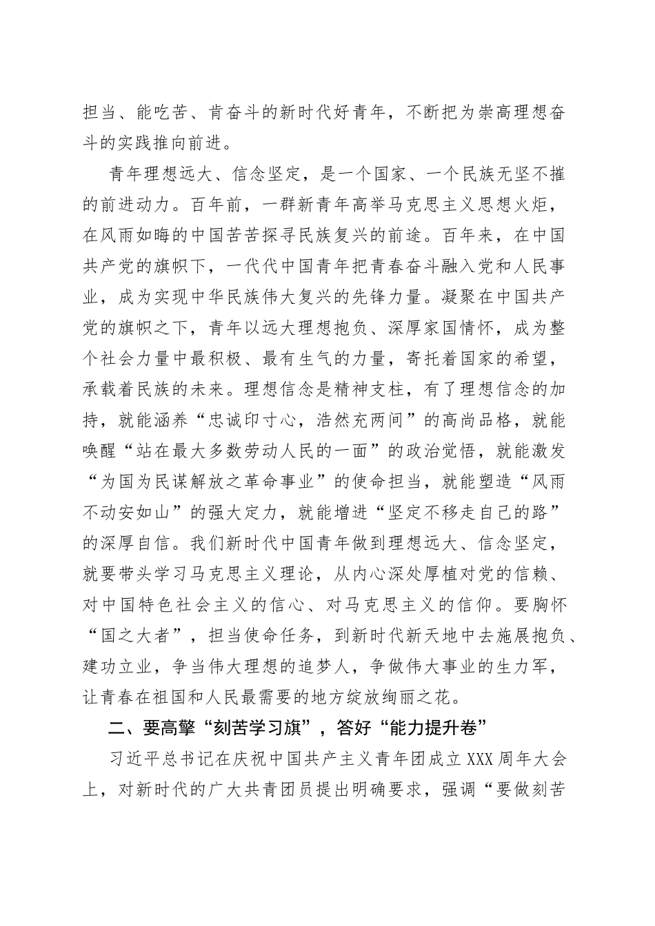 专题党课：高擎“五面旗”答好“五张卷”勇做新时代的弄潮儿_第2页