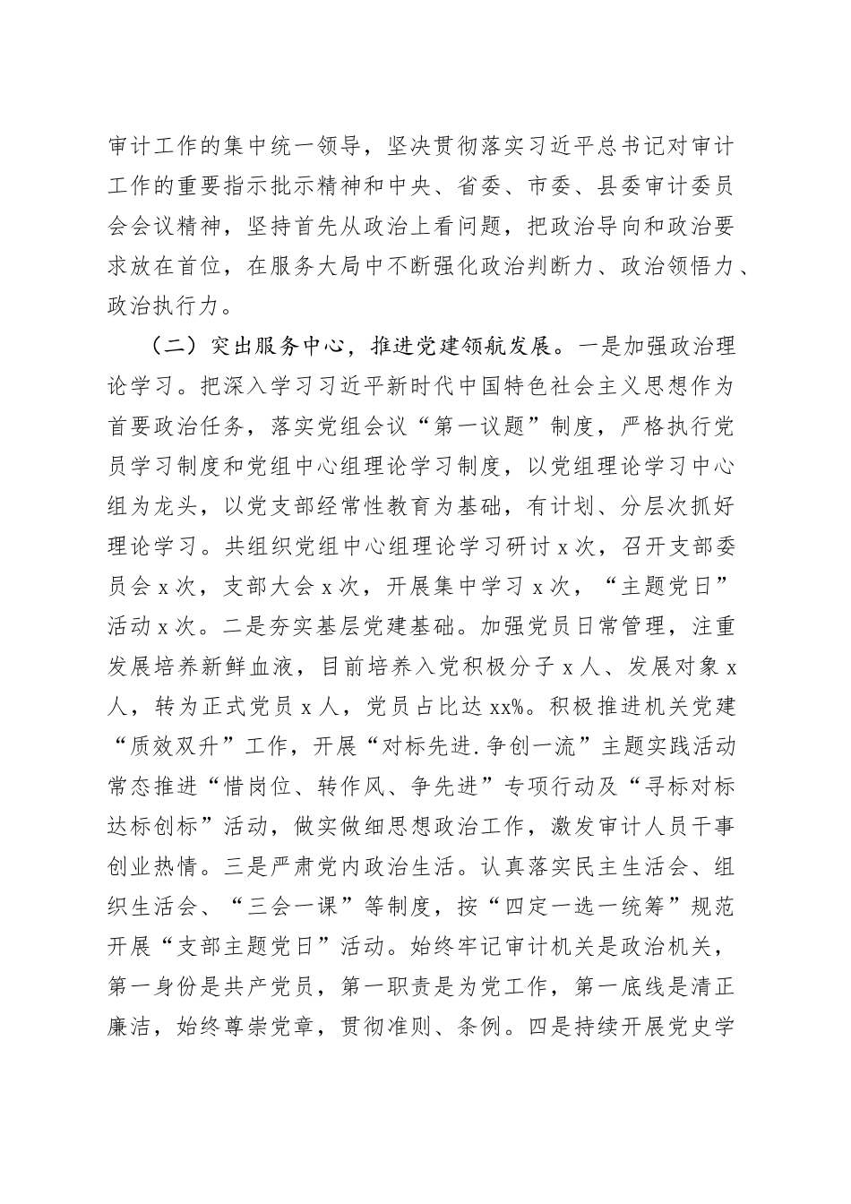 县审计局2022年党建和党风廉政建设工作总结_第2页
