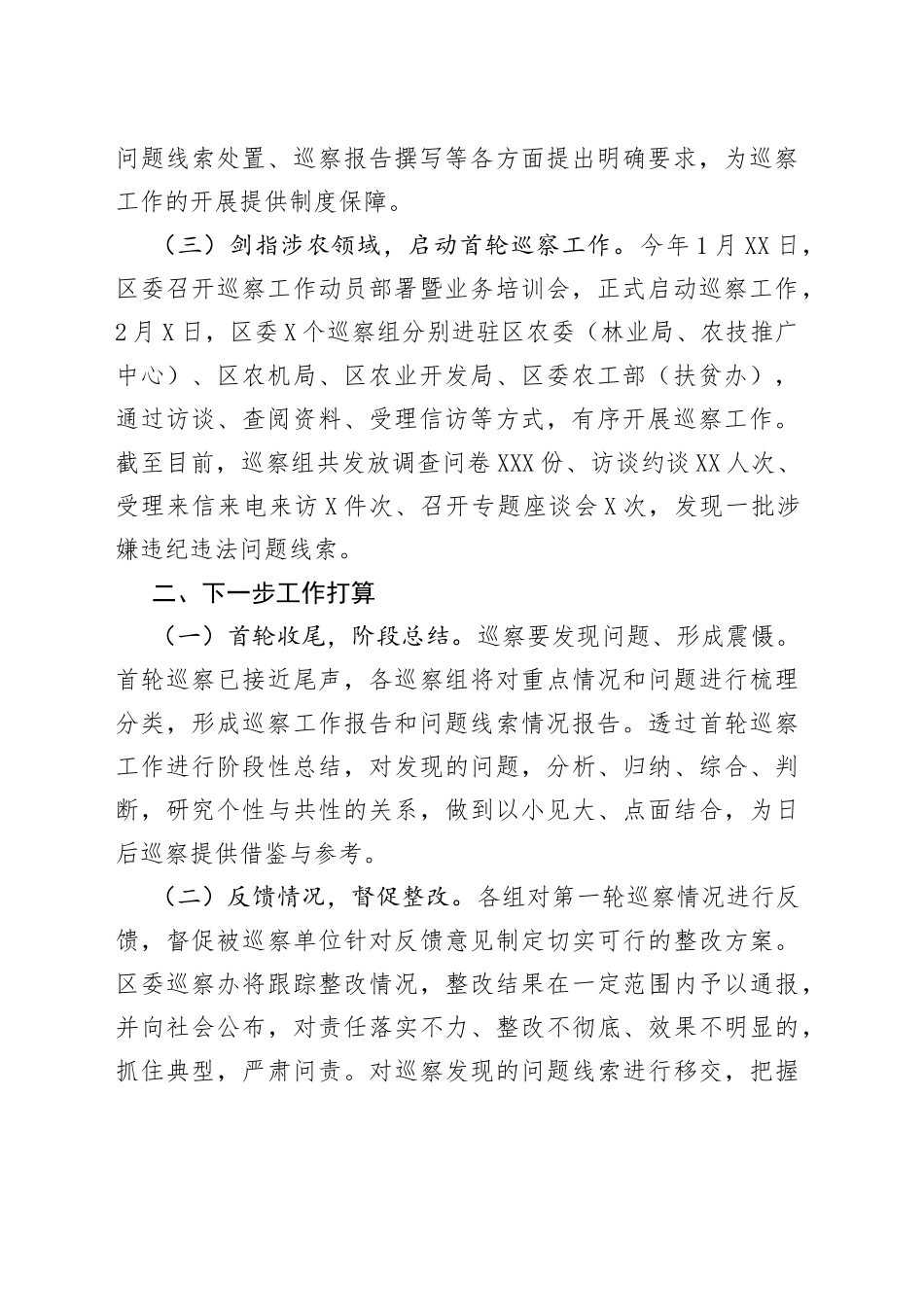 县市区2022年巡察工作开展情况汇报_第2页