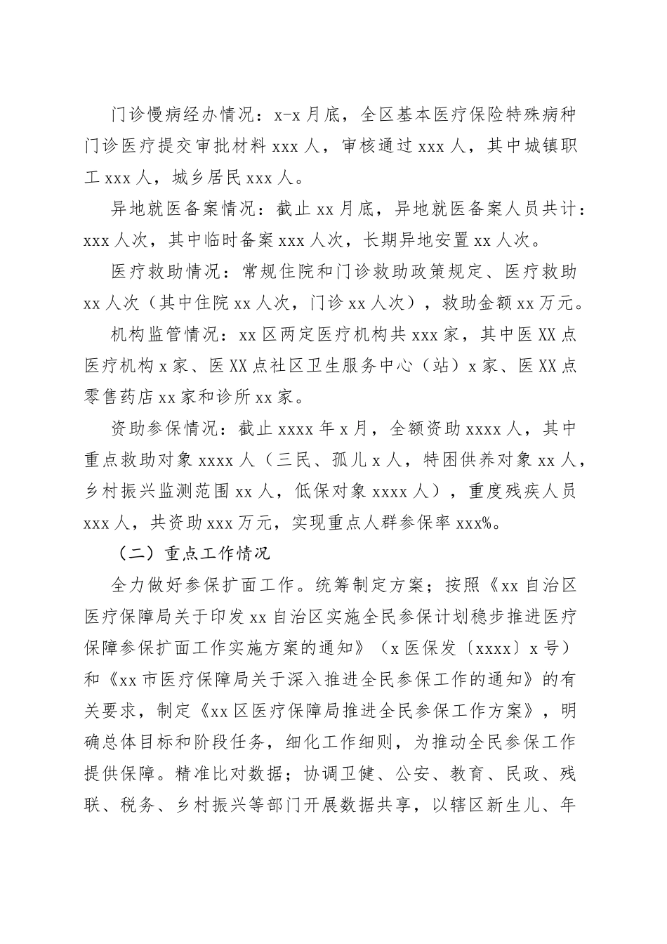 医疗保障局2022年上半年工作总结（区县）_第2页