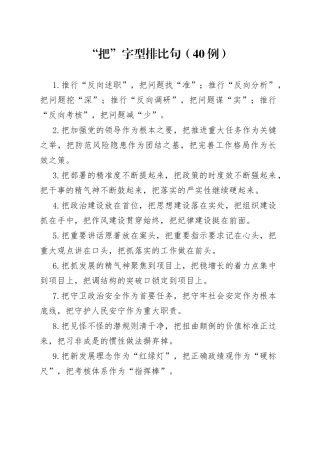 （40例）“把”字型排比句