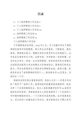 挂职锻炼工作总结汇编5篇（1）