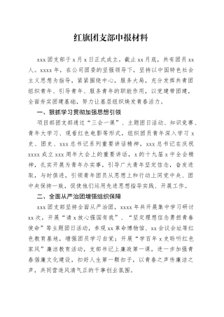 红旗团支部申报材料
