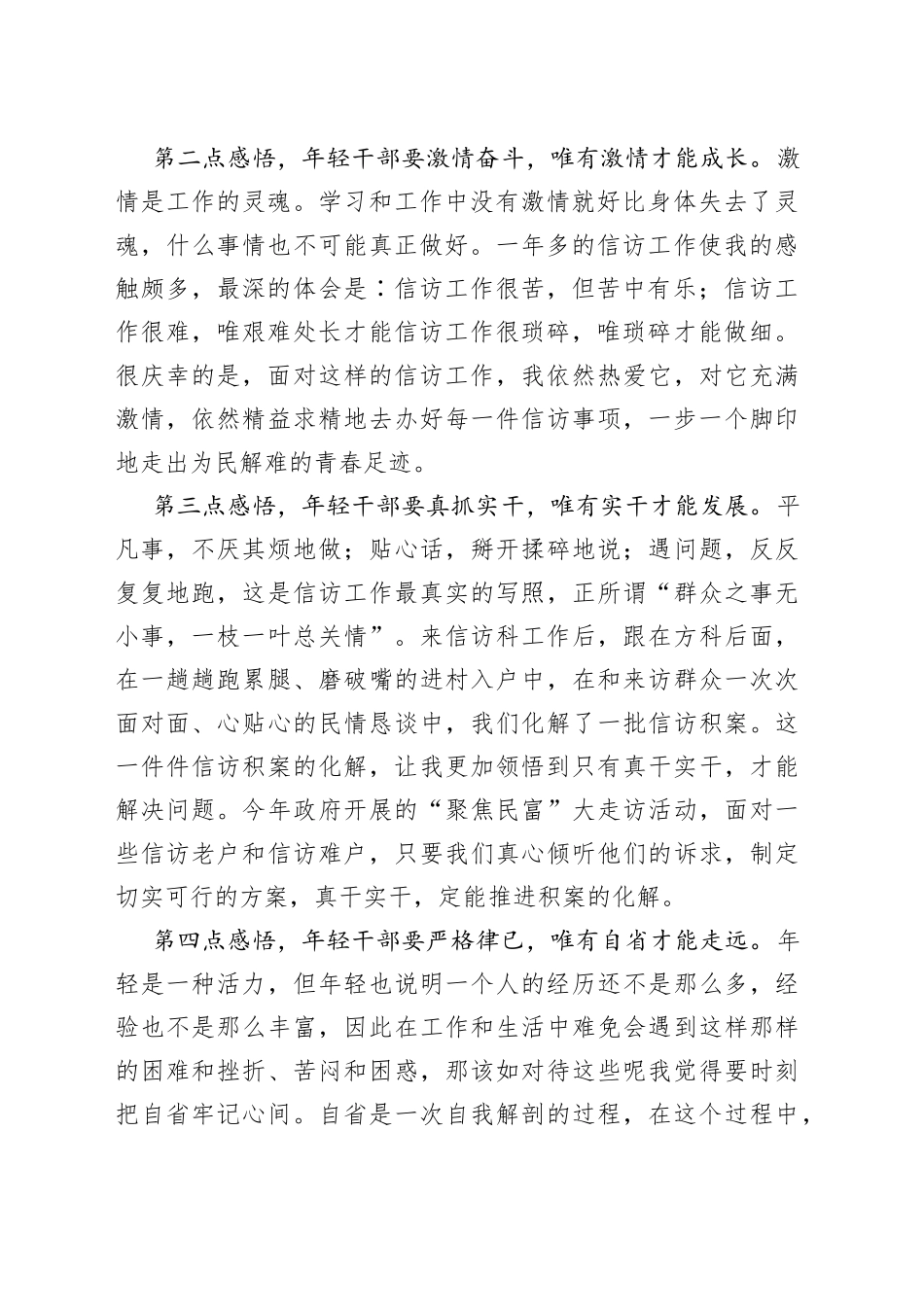 青年干部座谈会发言稿_第2页