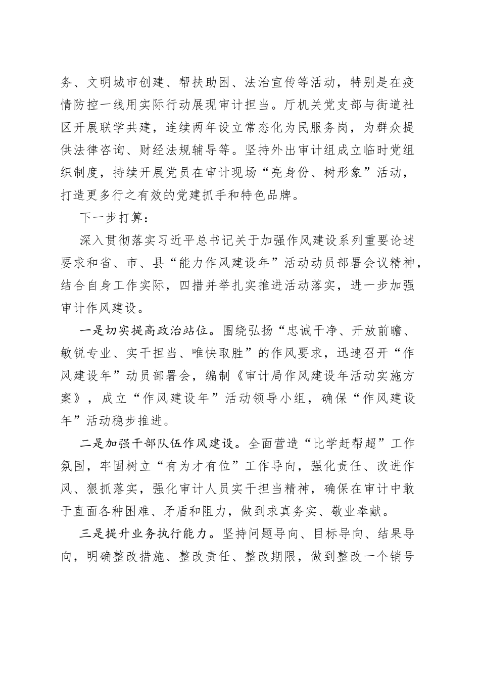 审计厅加强作风建设汇报材料_第2页