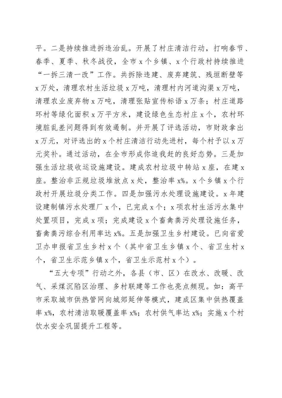 市农村人居环境整治工作情况汇报_第2页