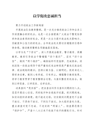 政法队伍教育整顿心得体会2篇