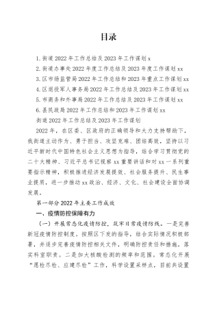 2022年工作总结及2023年工作谋划合集