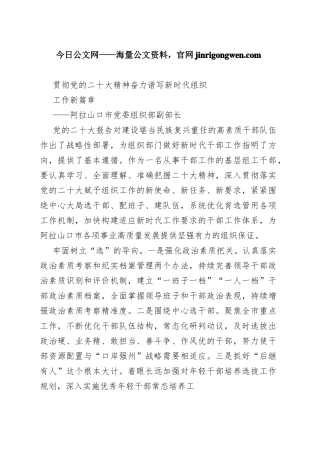 阿拉山口市党委组织部副部长谈二十大心得体会（20230127）_1-3