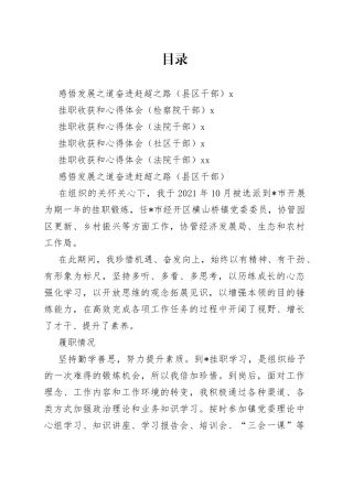 挂职收获和体会合集