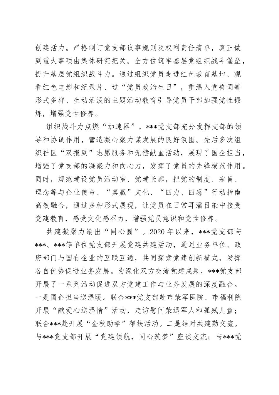 国有企业过硬党支部典型事迹材料_第2页