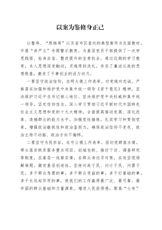 区委书记“讲严立”专题警示教育发言提纲