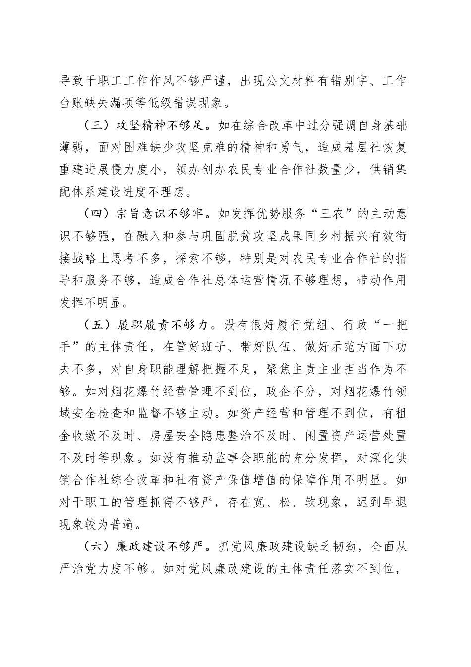 同志巡察整改专题民主生活会发言提纲_第2页