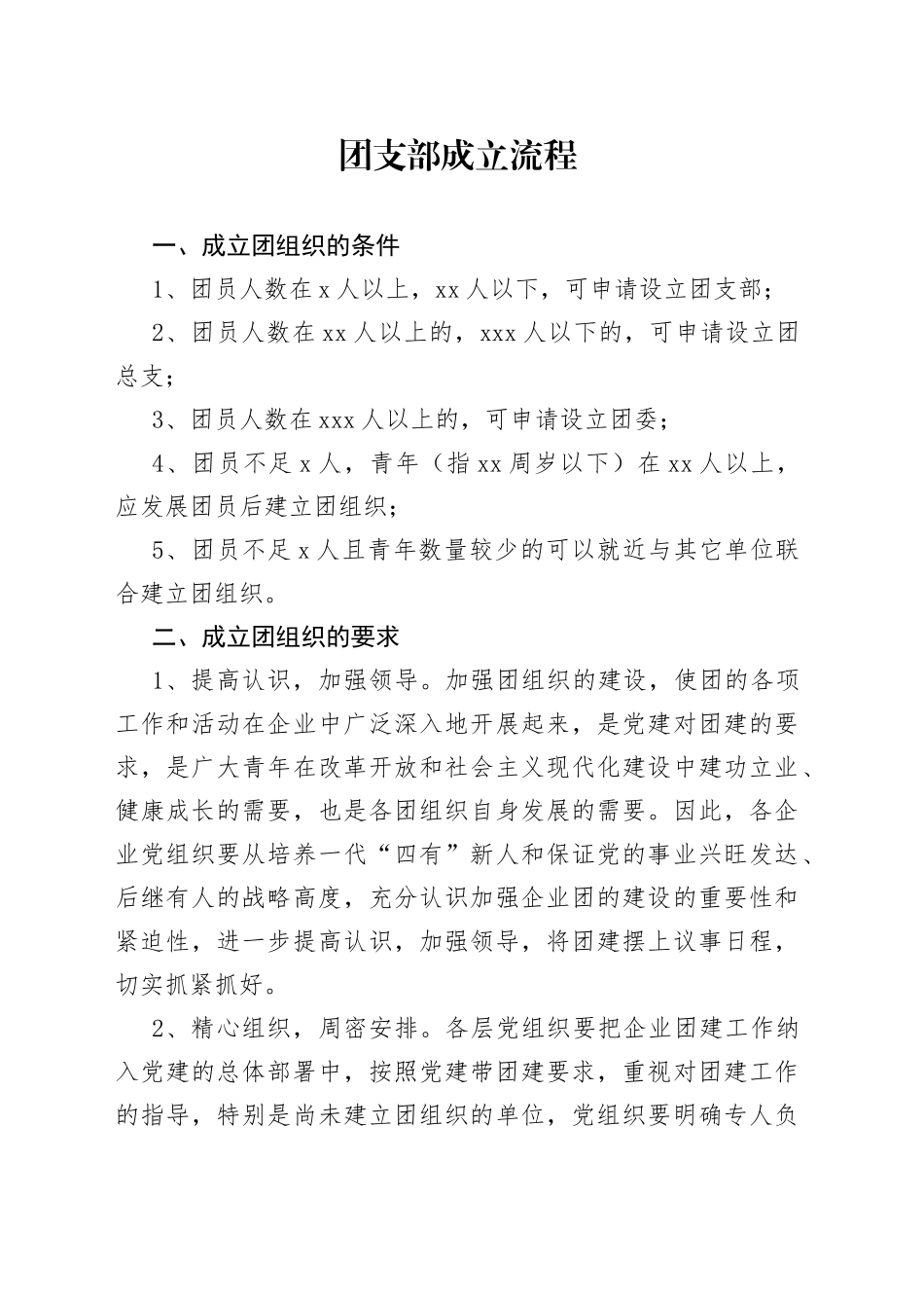 团支部成立流程共青团_第1页