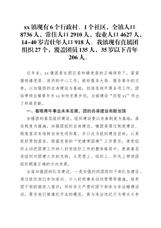 乡镇团委典型材料