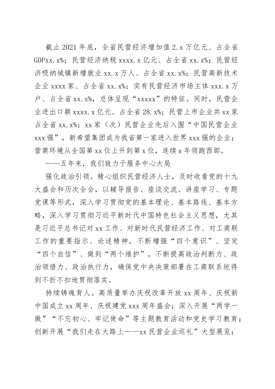 在省工商联（省商会）第代表大会上的工作报告_第2页