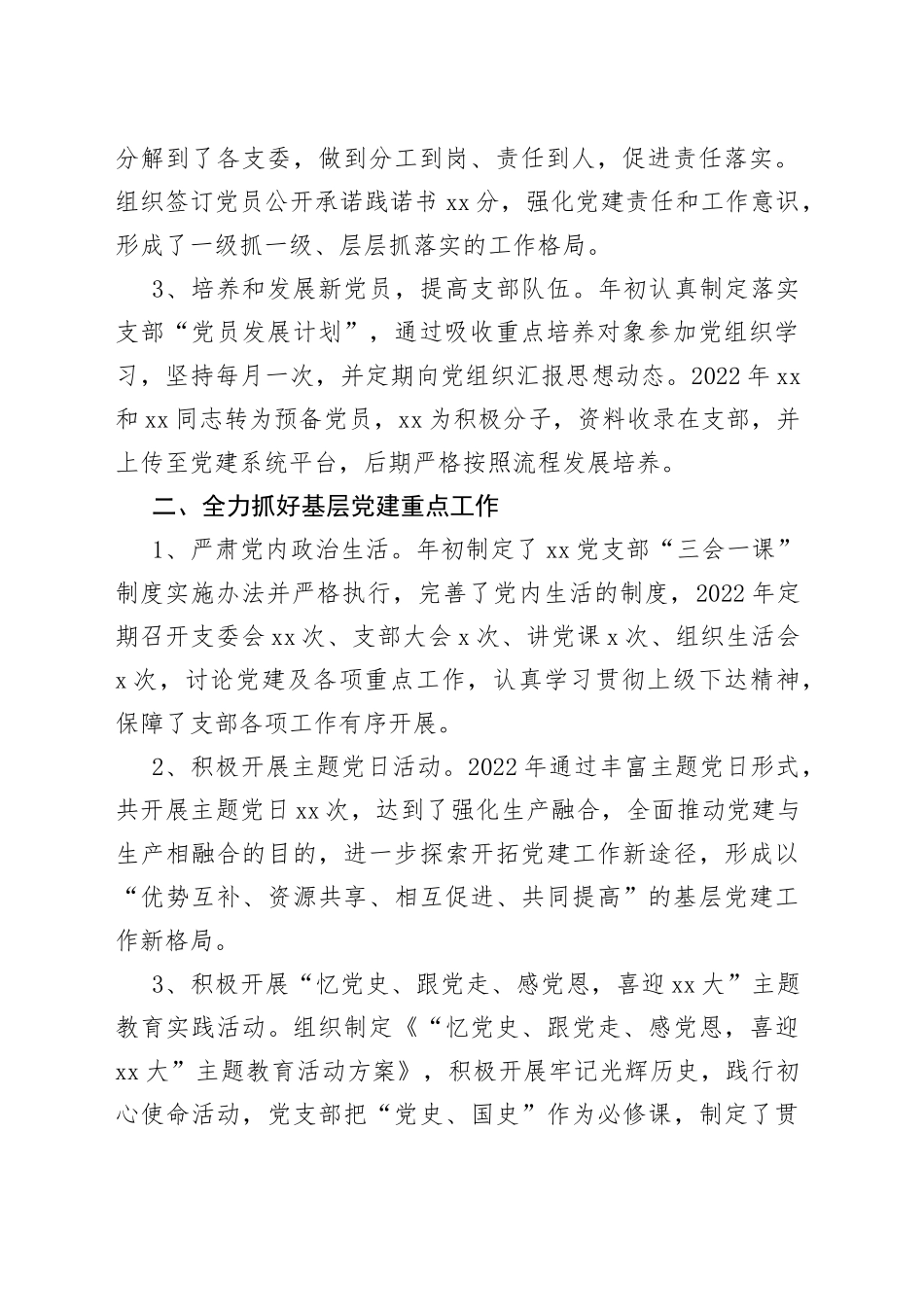 2022年党支部书记述职报告_第2页