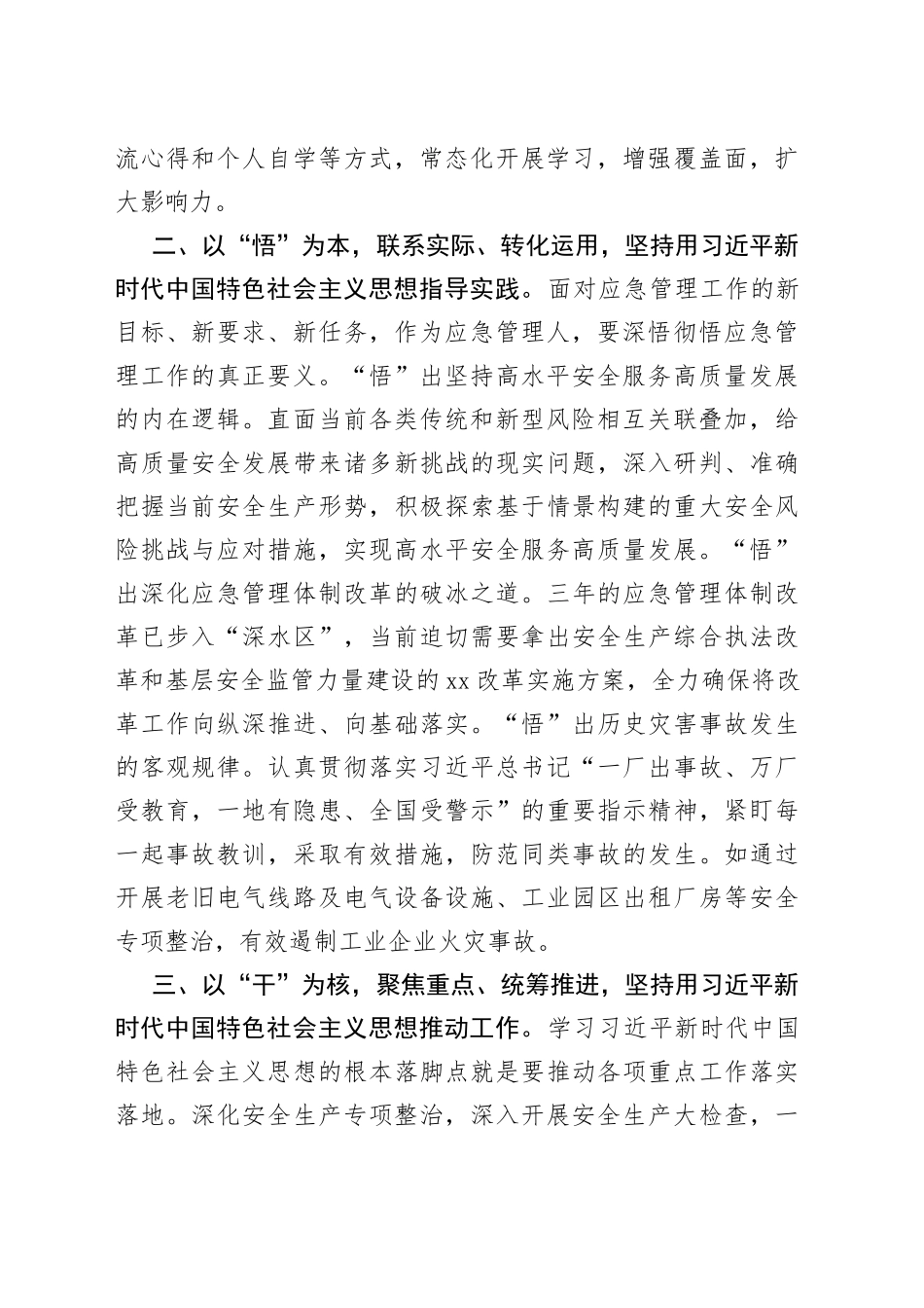 【应急管理系统中心组研讨发言】贯彻新发展理念 服务高质量发展_第2页