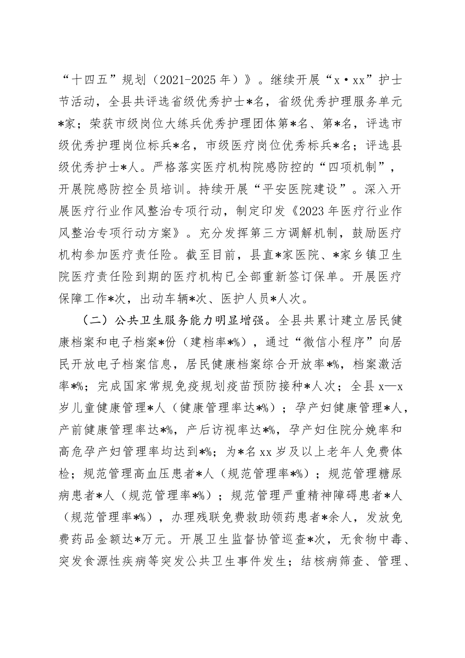 2023年卫生健康局上半年工作情况总结_第2页